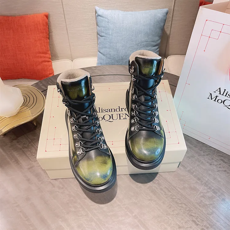 ALEXANDRO GRAHAM MACQUEEN GRAFFITI CHUNKY SOLE HIGH TOP SNEAKER BOOTS
