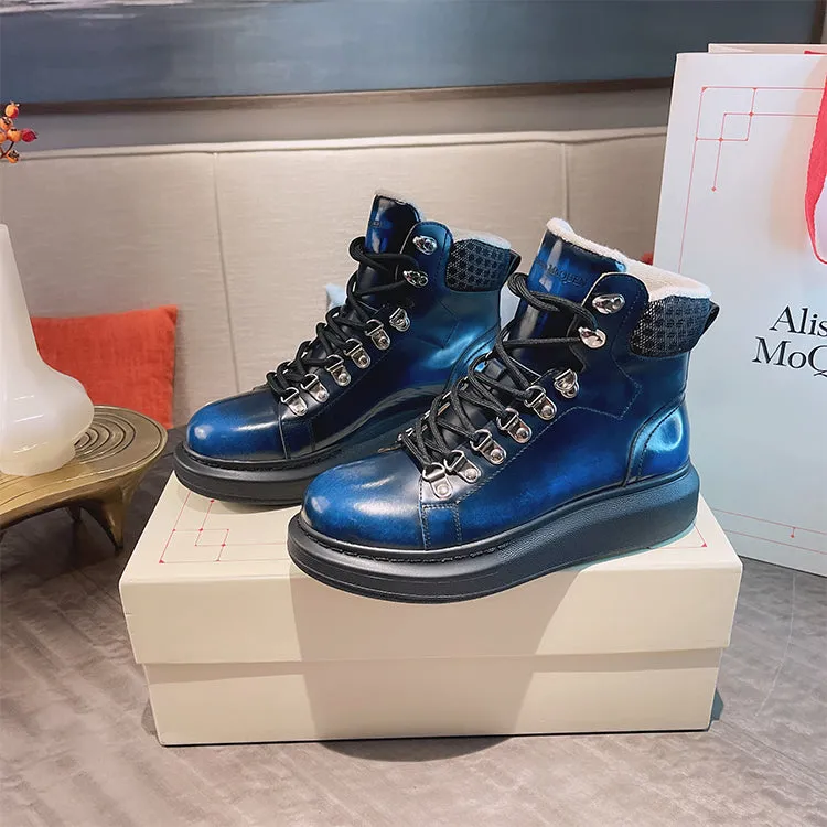 ALEXANDRO GRAHAM MACQUEEN GRAFFITI CHUNKY SOLE HIGH TOP SNEAKER BOOTS