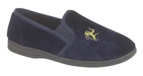 Boys Navy Blue Twin Gusset Slipper