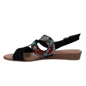Carlos By Santana Strap Flat Sandals Leather Multicolour Colour For Women