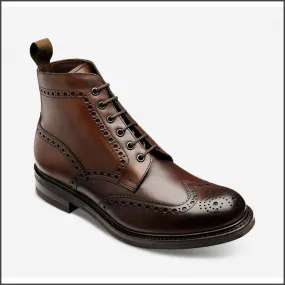 Loake Bedale Dark Brown Brogue Boots@