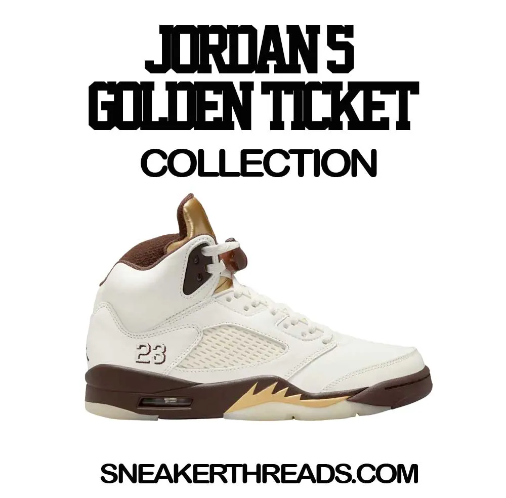 Retro 5 Golden Ticket Social Distance Shirt