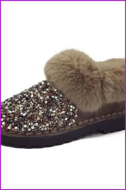 Women Winter Warm Lady Shiny Snow Boots DF058