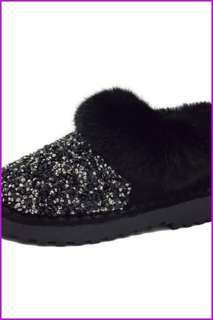 Women Winter Warm Lady Shiny Snow Boots DF058