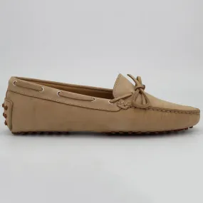 Women's Genuine Leather Nabuk Driver Shoe in Phard Tan (COND04011)